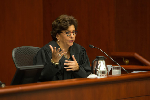 Judge Mary Murguia questions attorneys during Wednesday’s hearings.