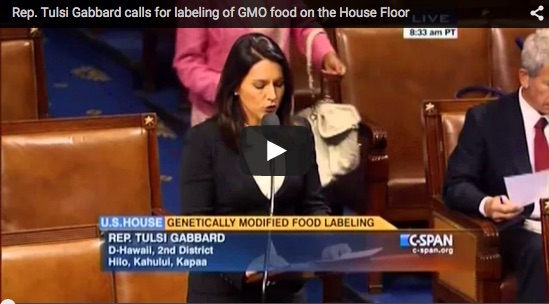 Rep Gabbard calls for labeling of GMO foods, votes against contrary act