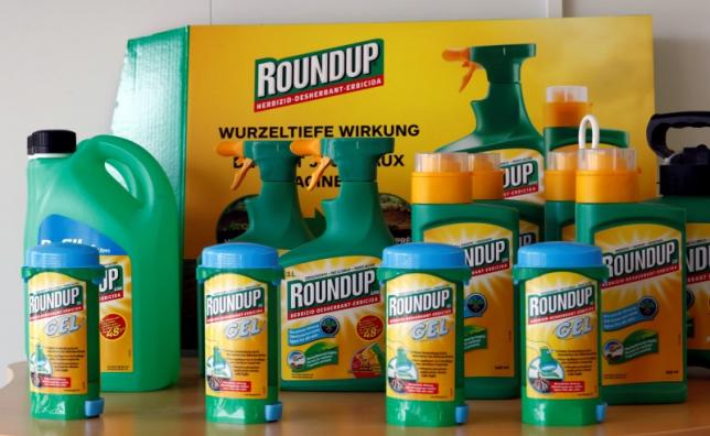 Monsanto's Roundup weedkiller atomizers are displayed in the company headquarters in Morges, Switzerland, May 25, 2016.  